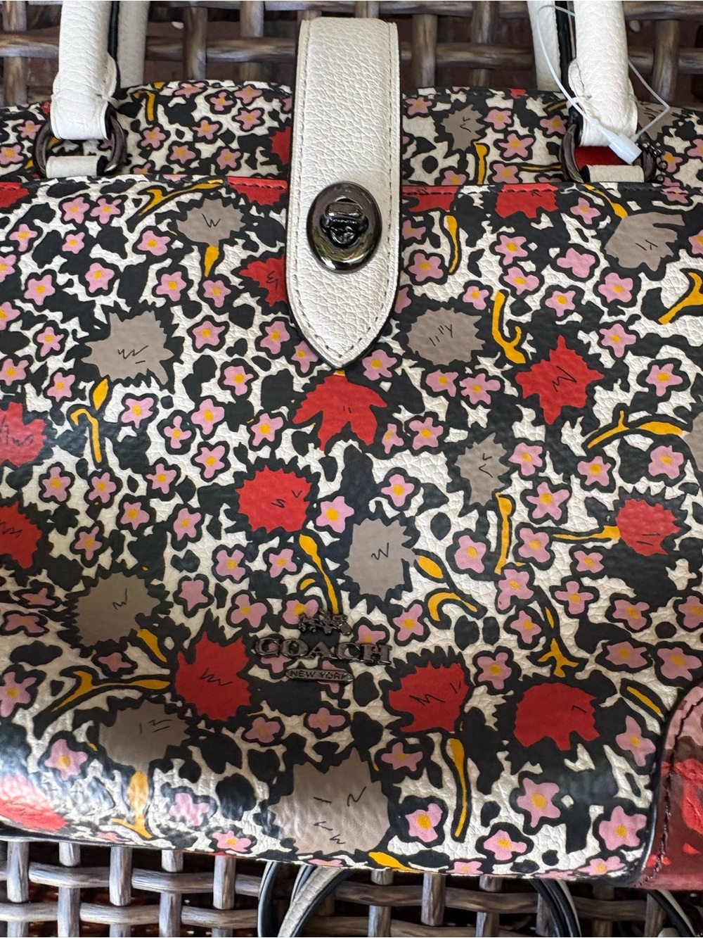 Coach Mercer Satchel 24 With Multi Yankee Floral Print - Picture 8 of 12